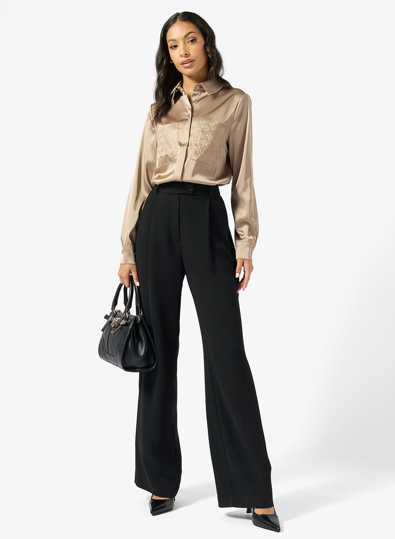 جس قميص بأكمام طويلة مزين بالترتر مارغريت - Image 4